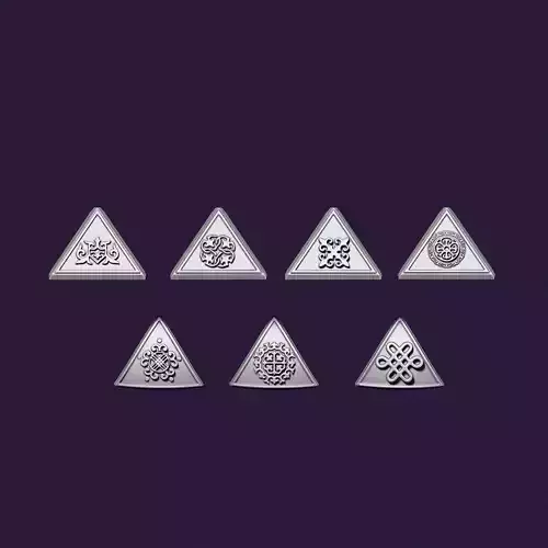 molds for chocolate or candles Turkic talisman Tumar 3D print model