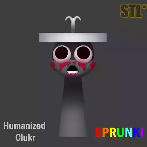 Sprunki Incredibox Clukr Horror Sprunki STL 3D Character  3D print model