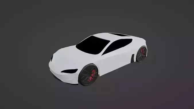 Tesla Roadster Car Game-Ready 