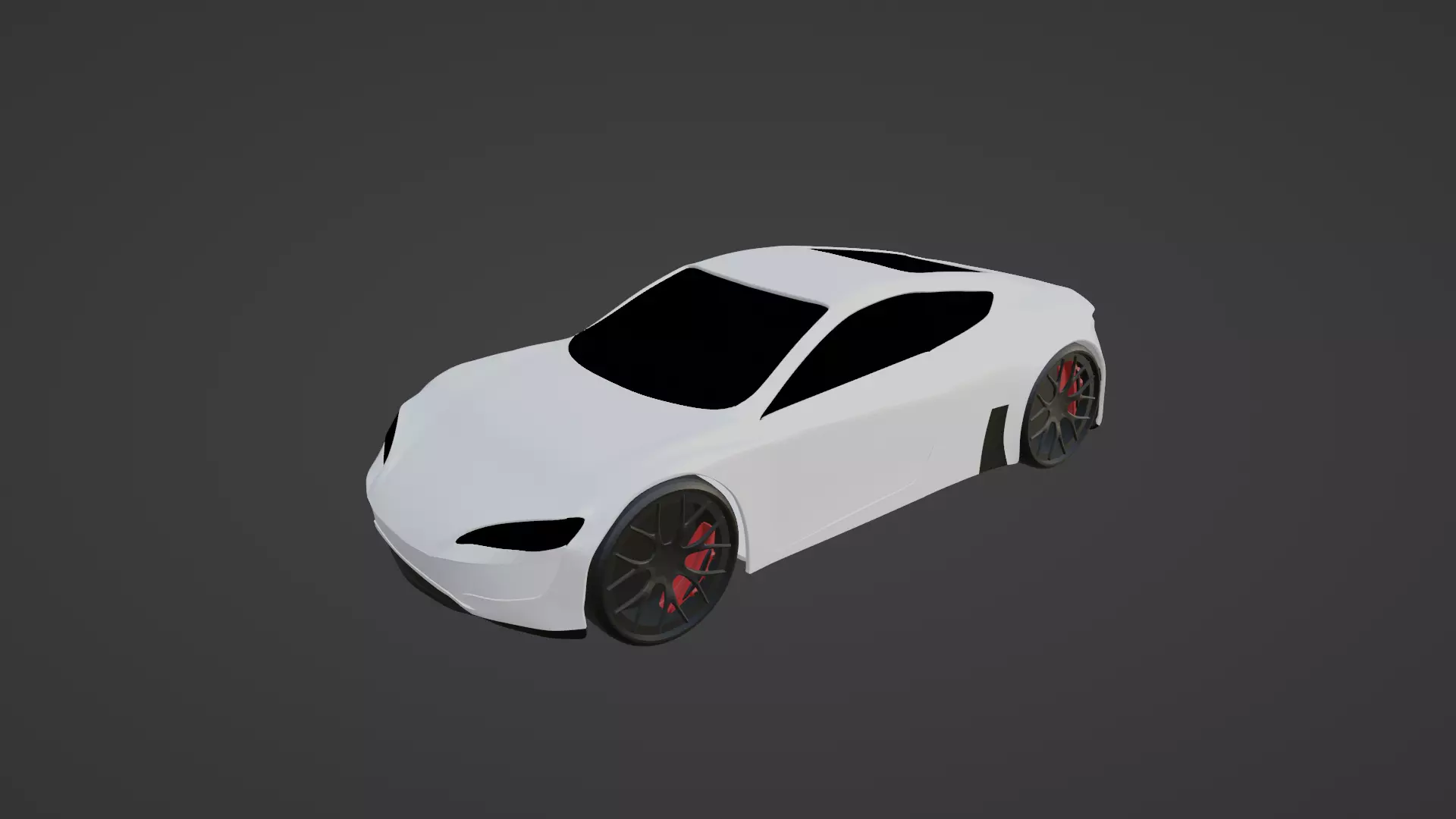 Tesla Roadster Car Game-Ready  Low-poly 3D model_0
