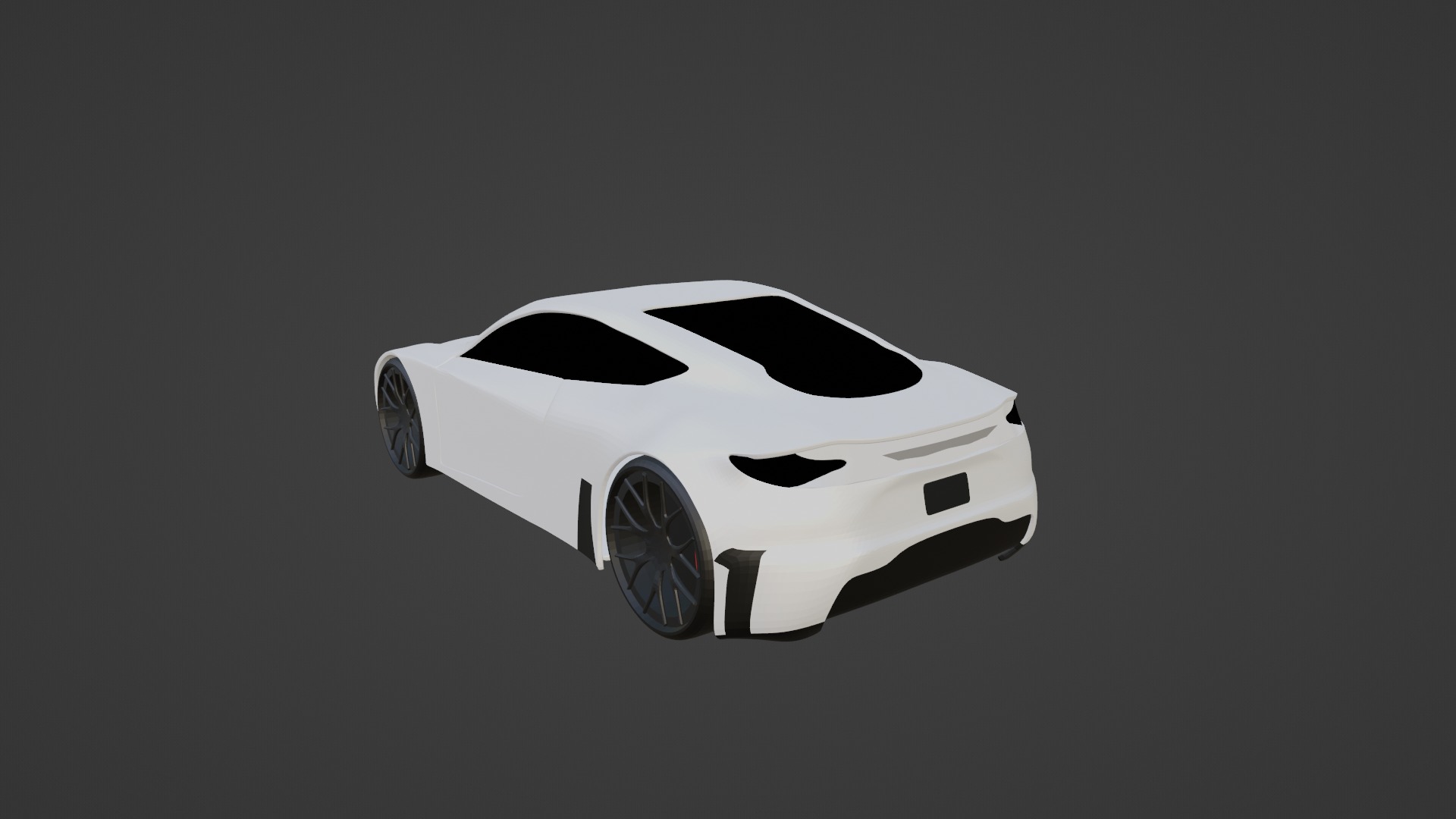 Tesla Roadster Car Game-Ready  Low-poly 3D model_2