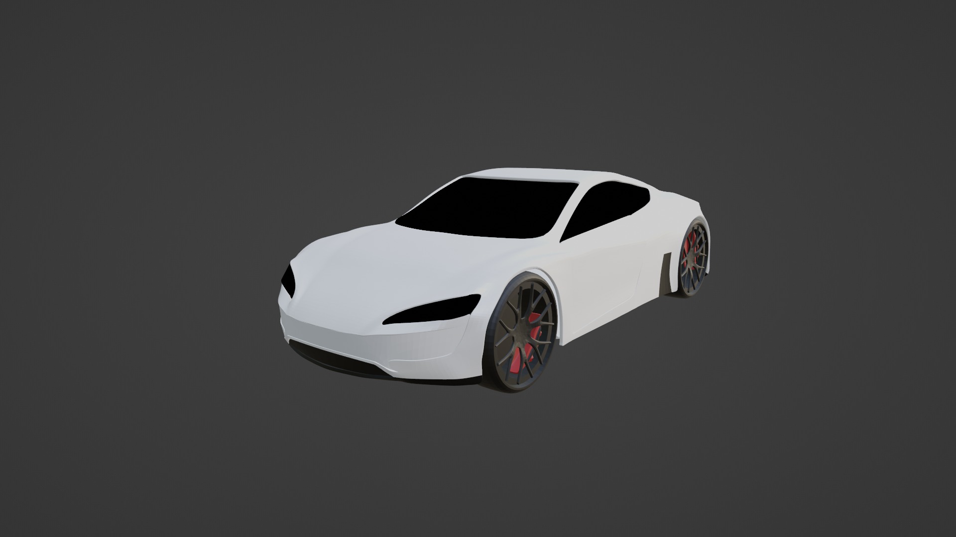 Tesla Roadster Car Game-Ready  Low-poly 3D model_3