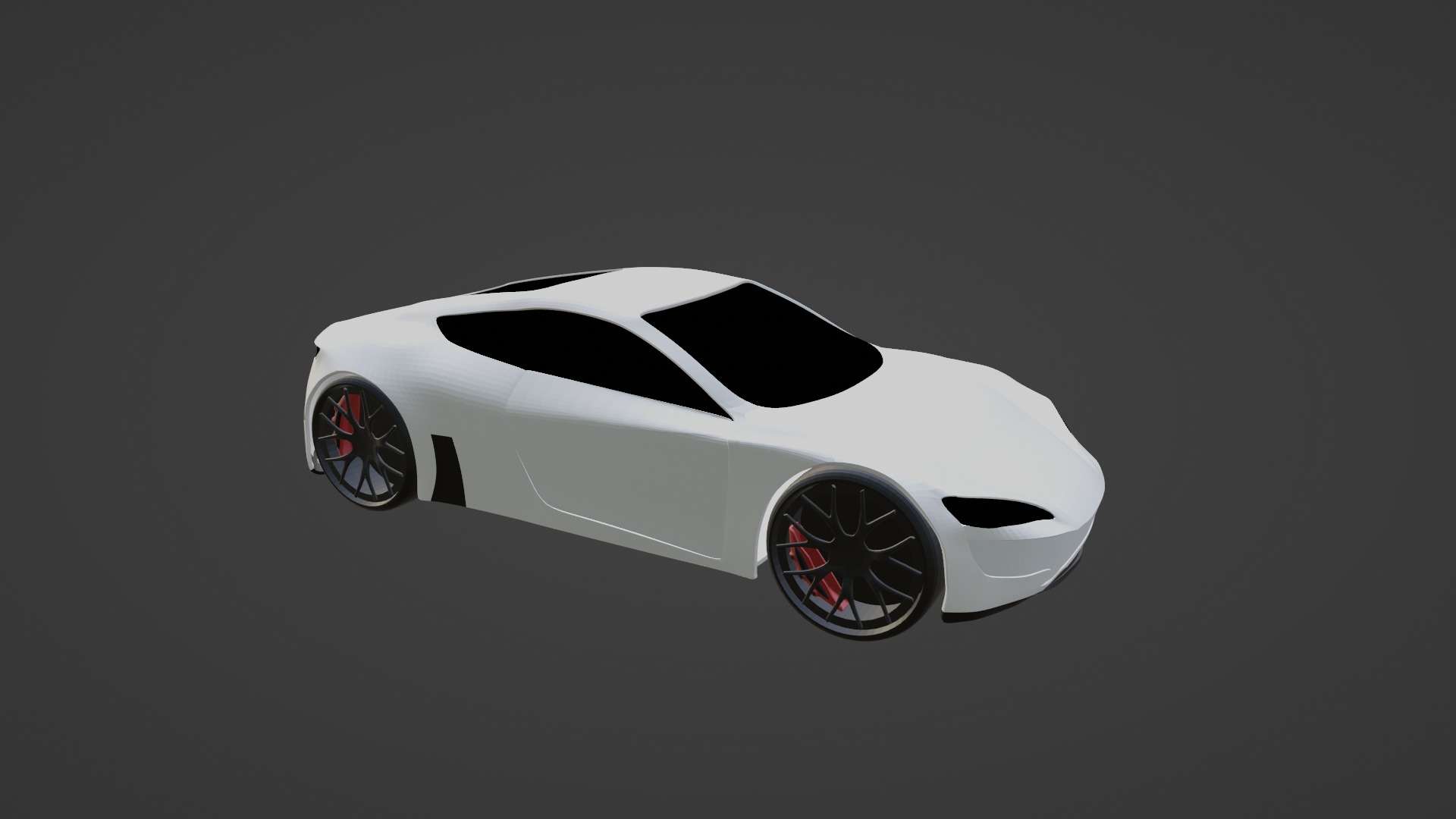 Tesla Roadster Car Game-Ready  Low-poly 3D model_1