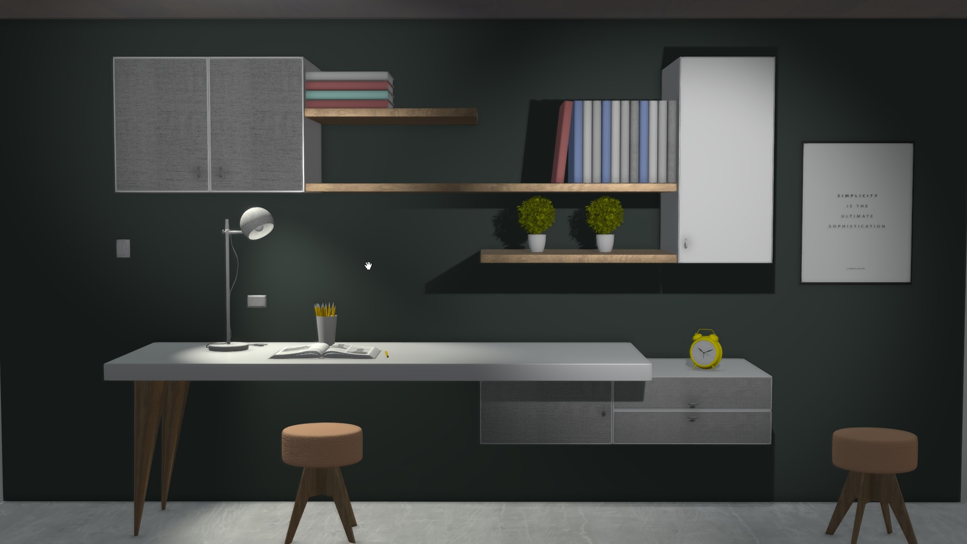 Work place 3D model_6