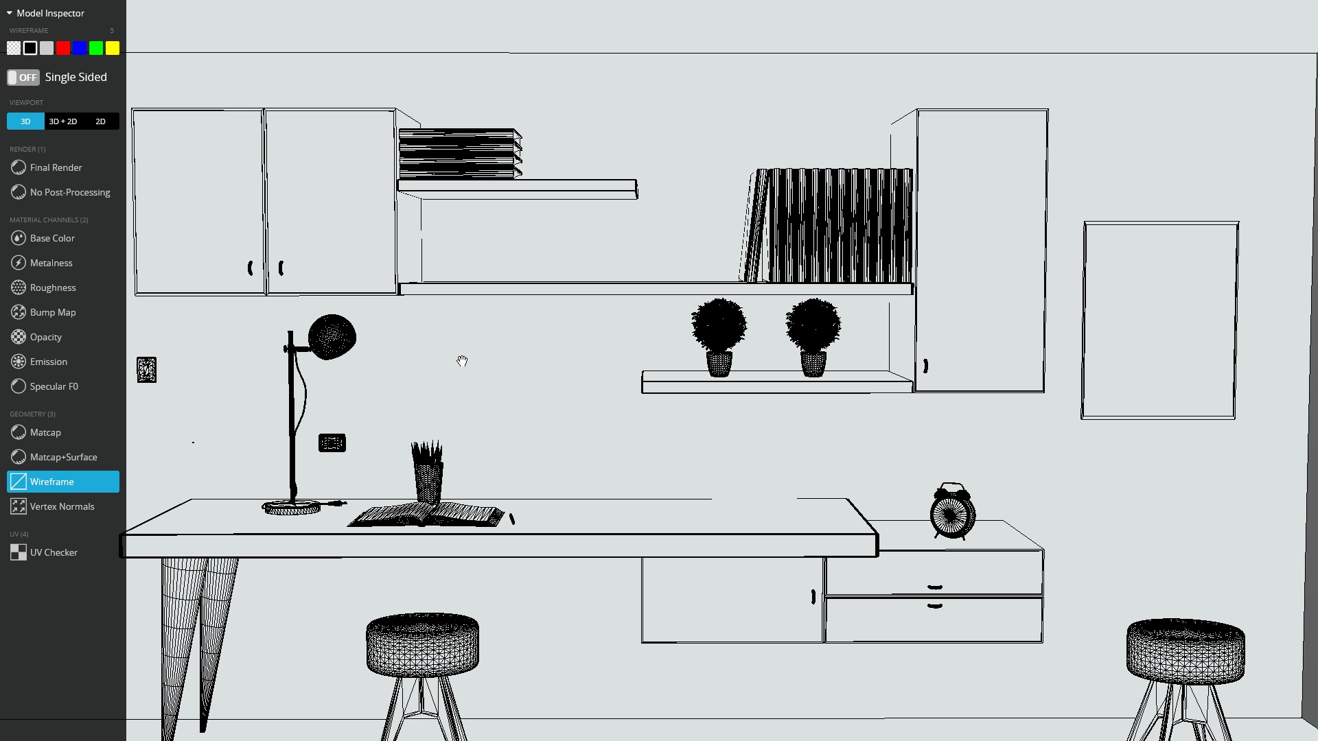 Work place 3D model_5