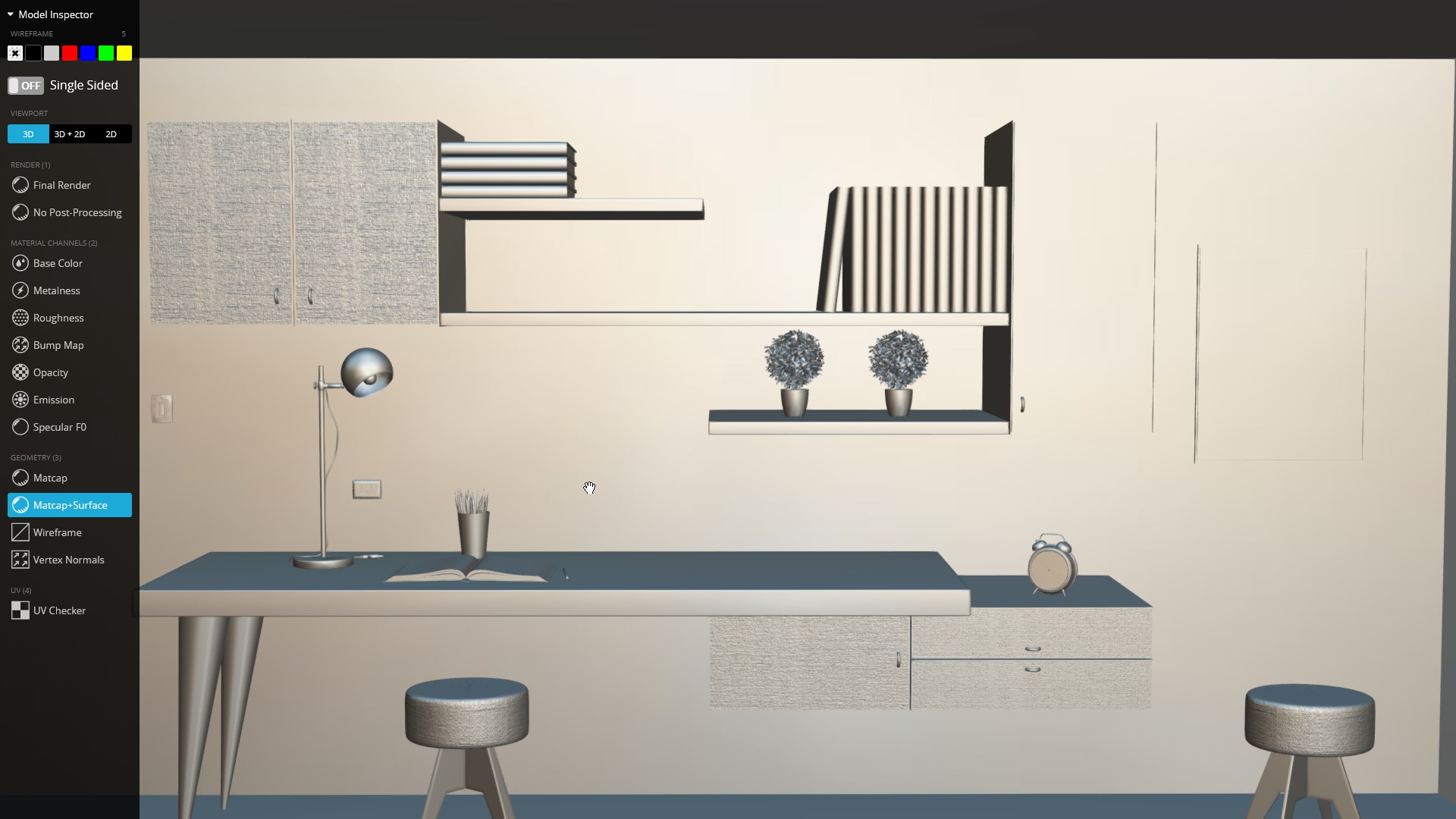 Work place 3D model_2