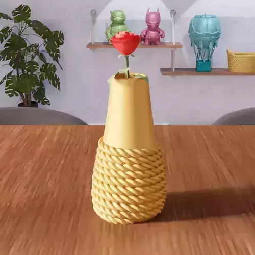 Wicker Mesh Vase - 354