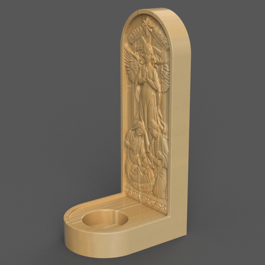 Nativity Candle Holder  Inspiring Christmas Holiday Decor 3D print model_2
