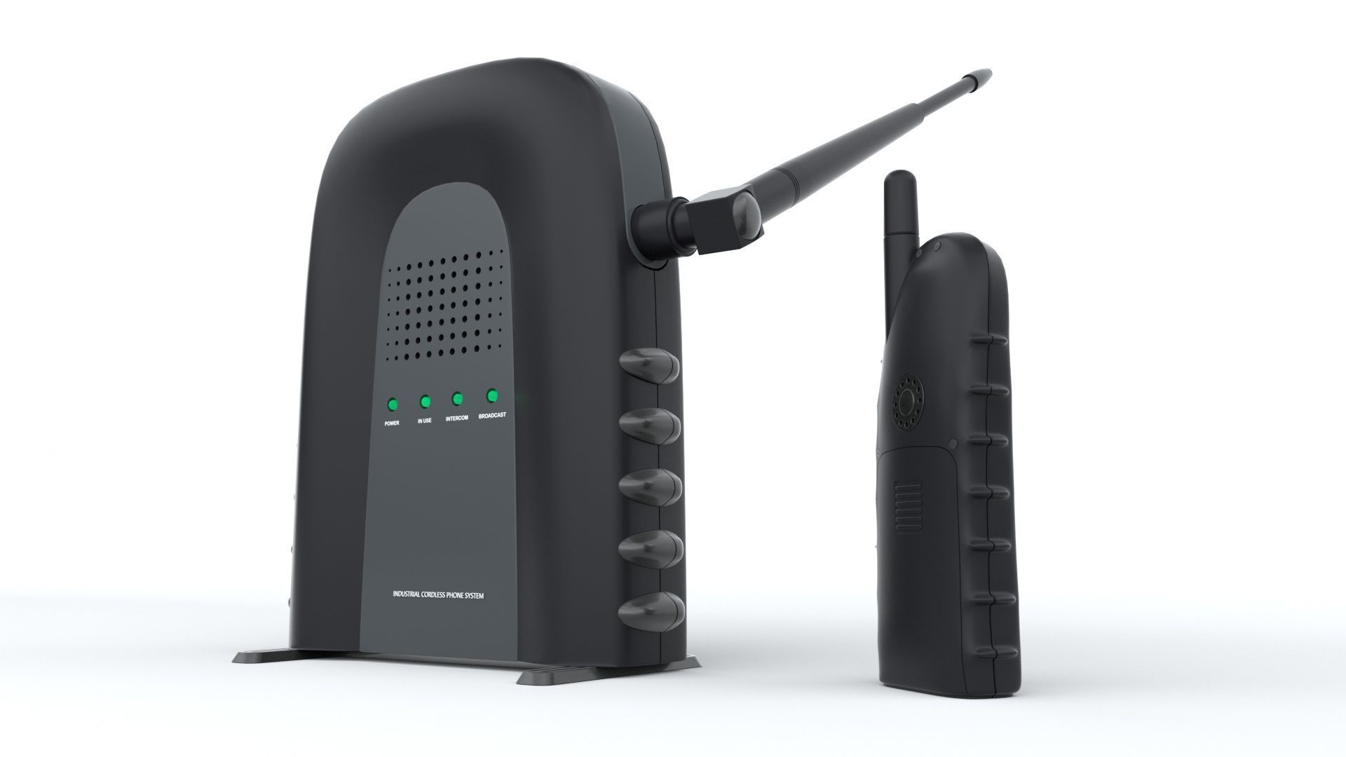 Industrial Cordless Phone System 3D model_3