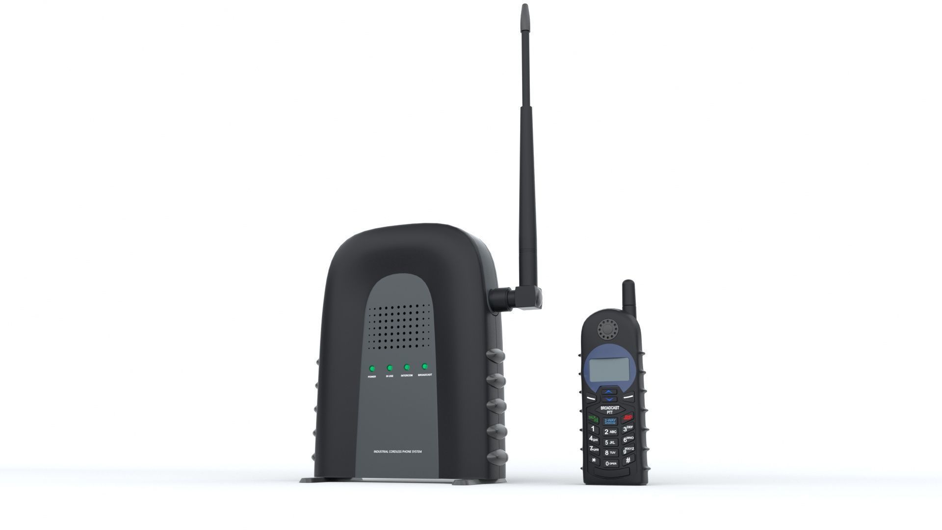Industrial Cordless Phone System 3D model_12