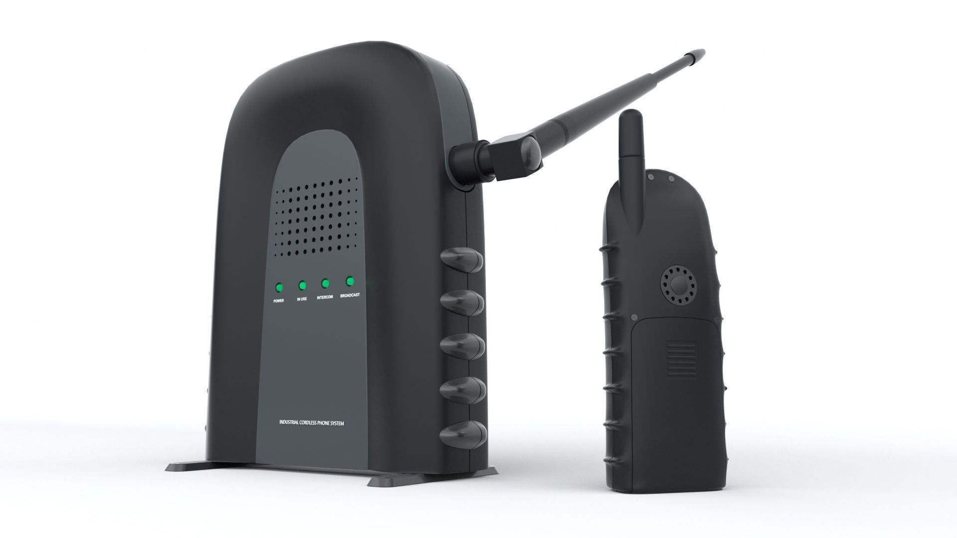 Industrial Cordless Phone System 3D model_2