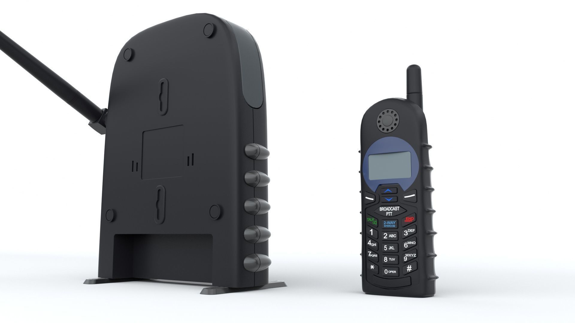 Industrial Cordless Phone System 3D model_8