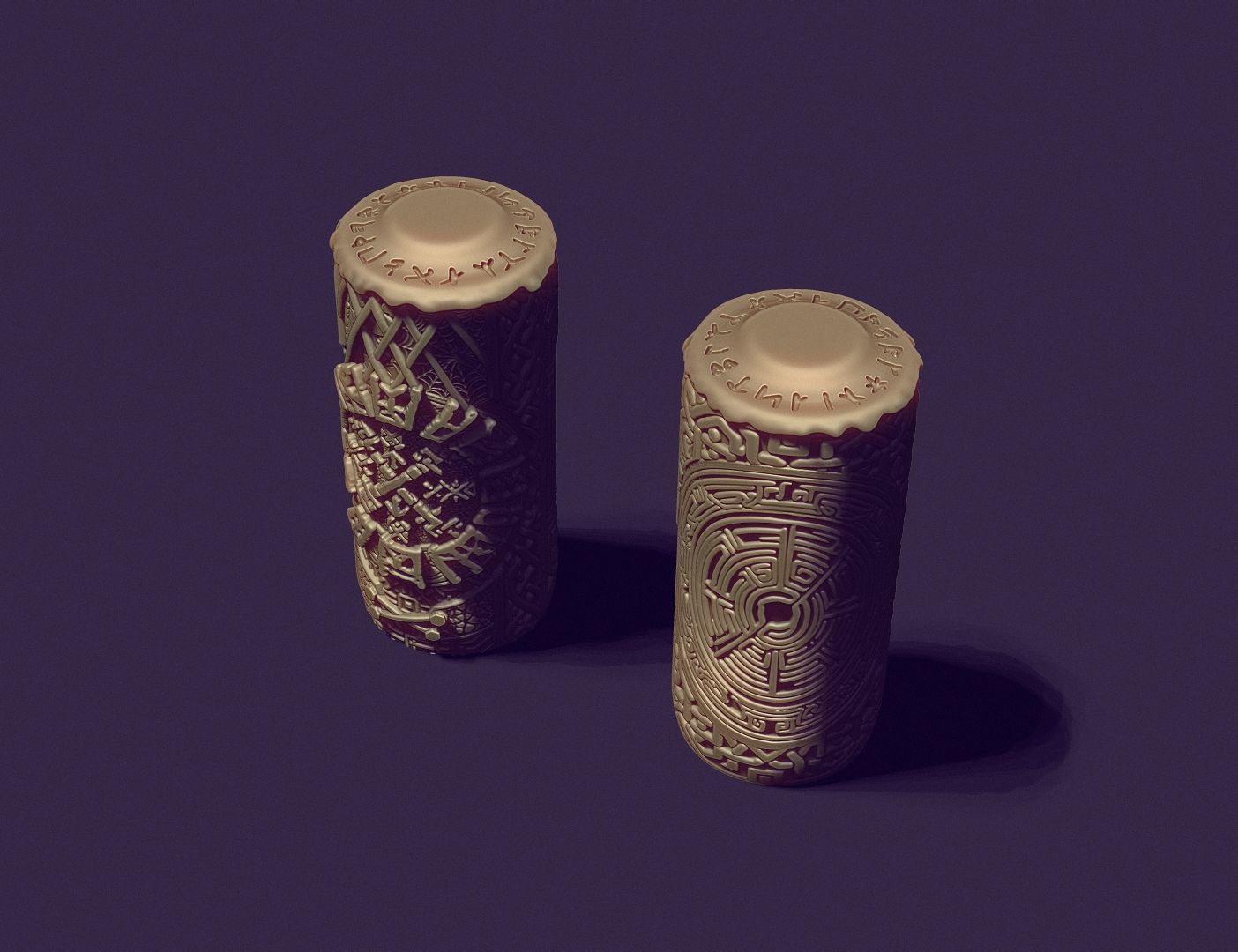 A master model candle in a mystical Scandinavian style 3D print model_6