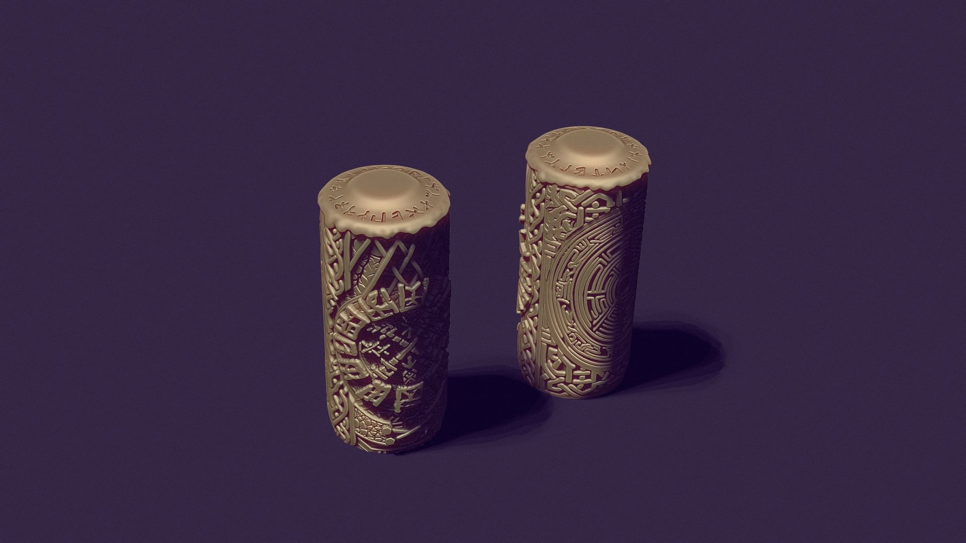 A master model candle in a mystical Scandinavian style 3D print model_2