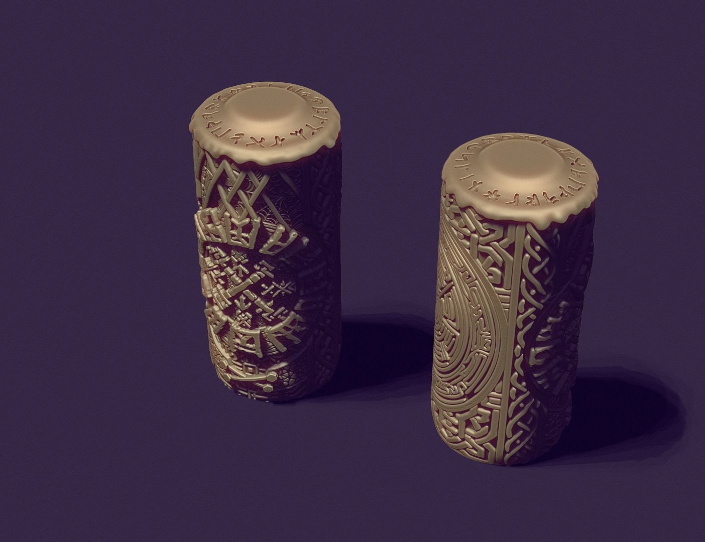 A master model candle in a mystical Scandinavian style 3D print model_10