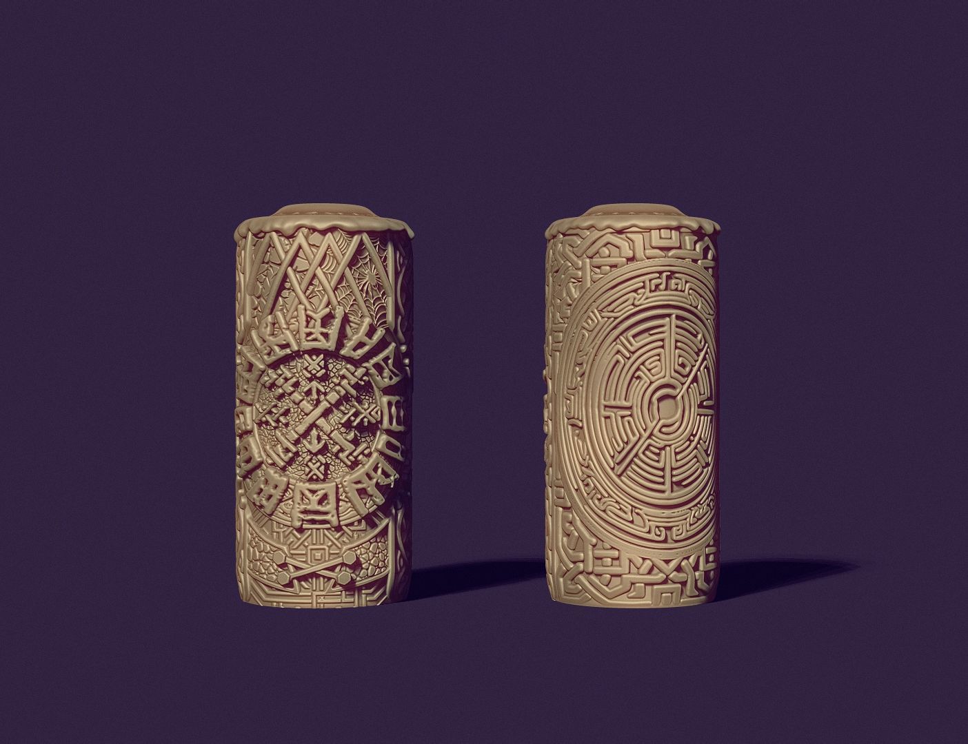 A master model candle in a mystical Scandinavian style 3D print model_5
