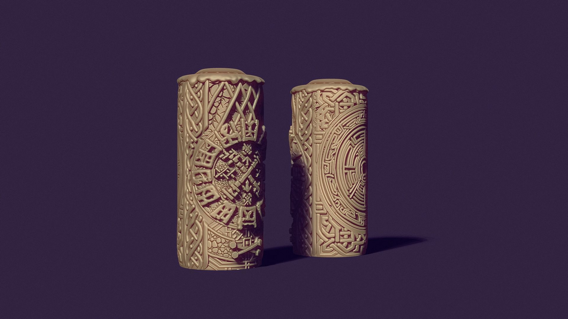 A master model candle in a mystical Scandinavian style 3D print model_1
