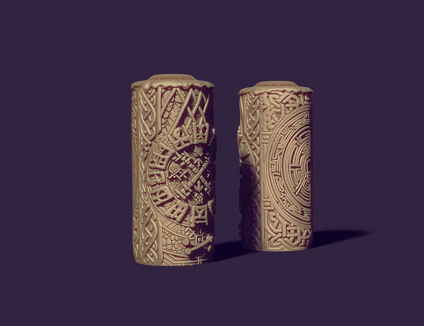 A master model candle in a mystical Scandinavian style 3D print model_7