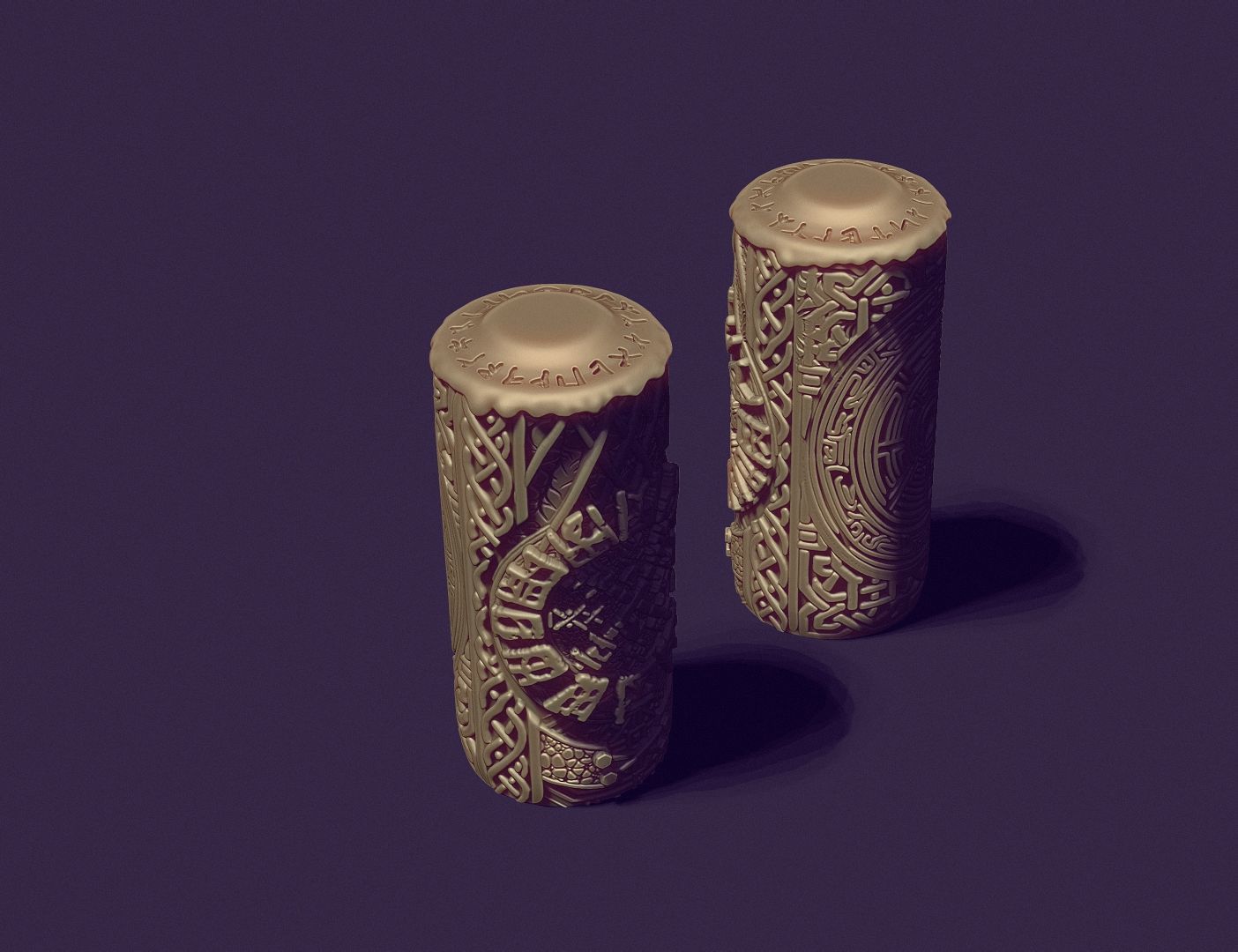 A master model candle in a mystical Scandinavian style 3D print model_8