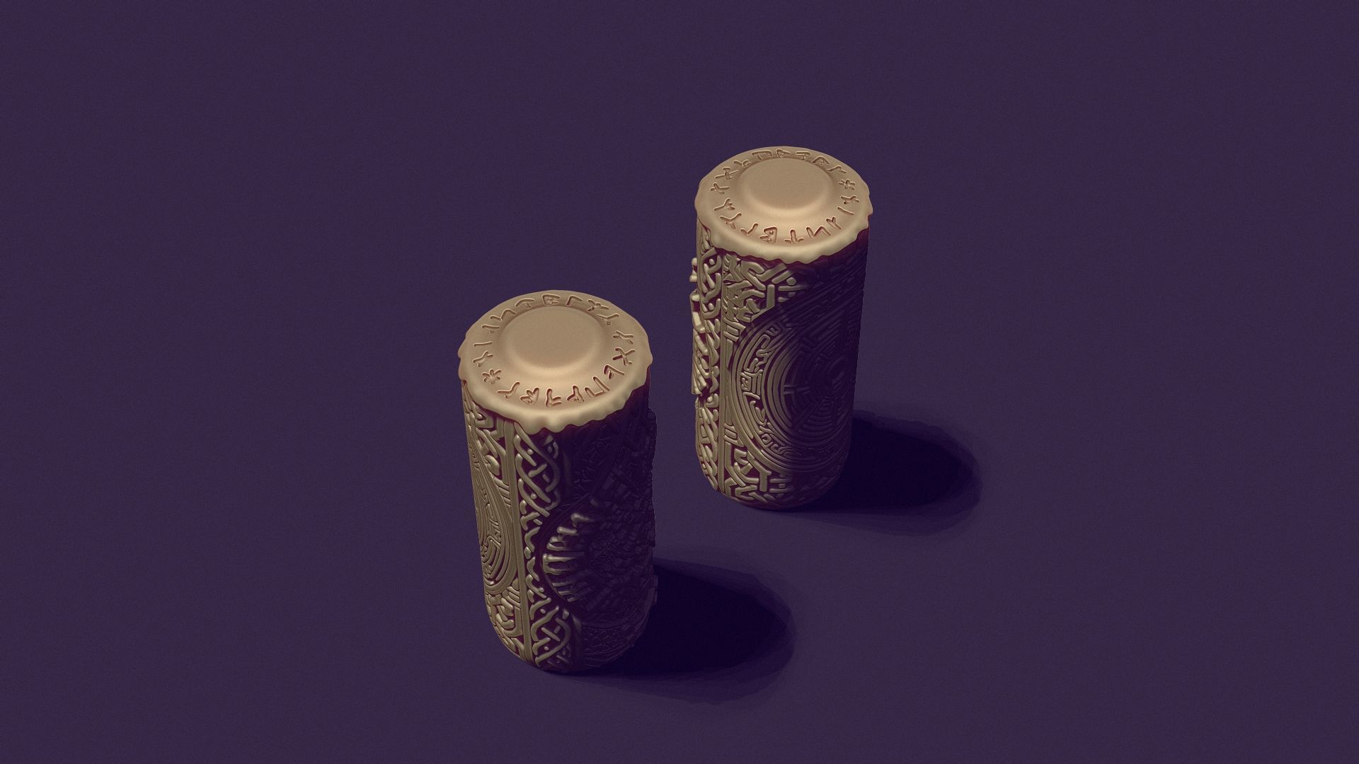 A master model candle in a mystical Scandinavian style 3D print model_4