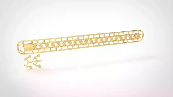 Model 1082 Cubain Chain Diamond Bracelet