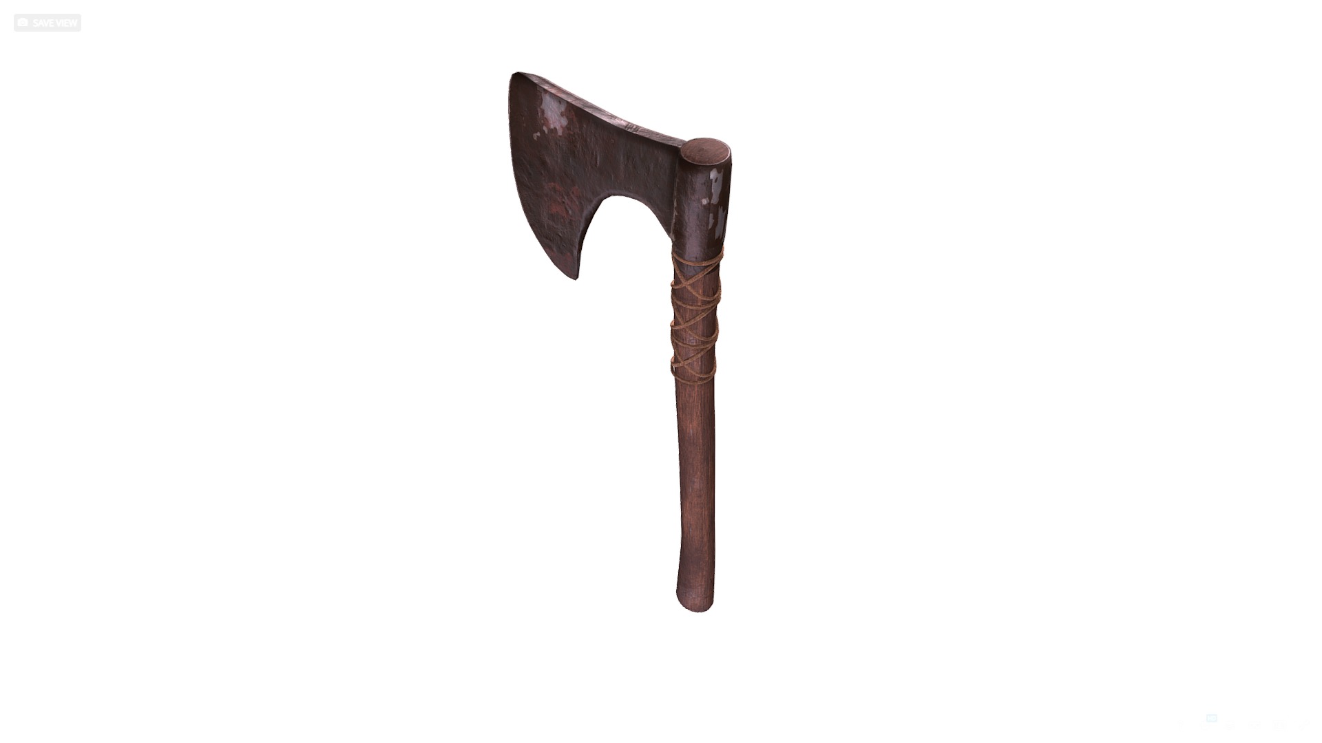 Viking Axe Low-poly 3D model_3