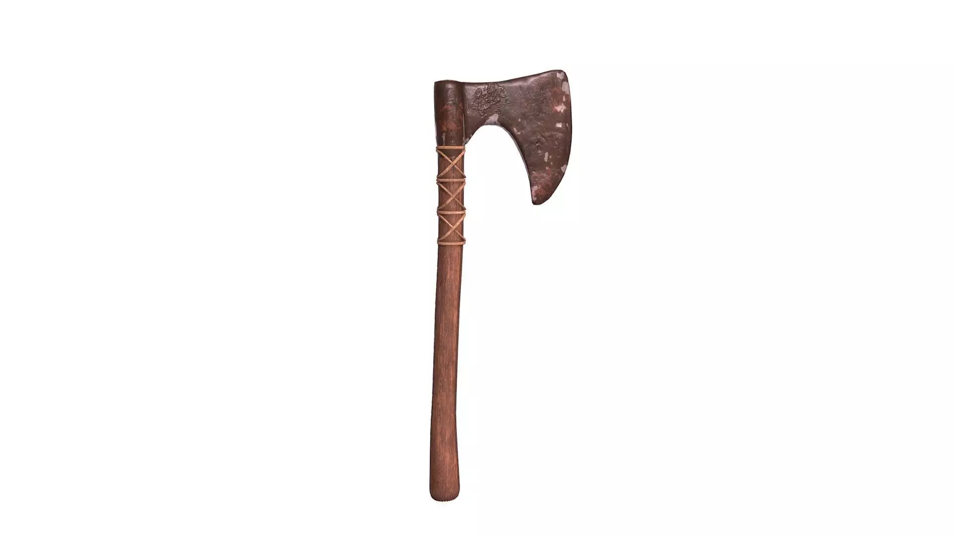 Viking Axe Low-poly 3D model_0