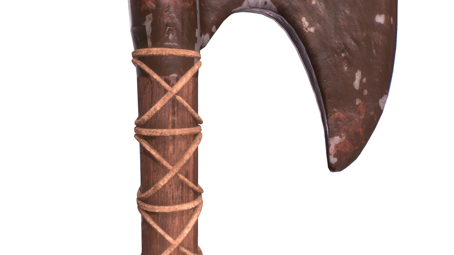 Viking Axe Low-poly 3D model_8