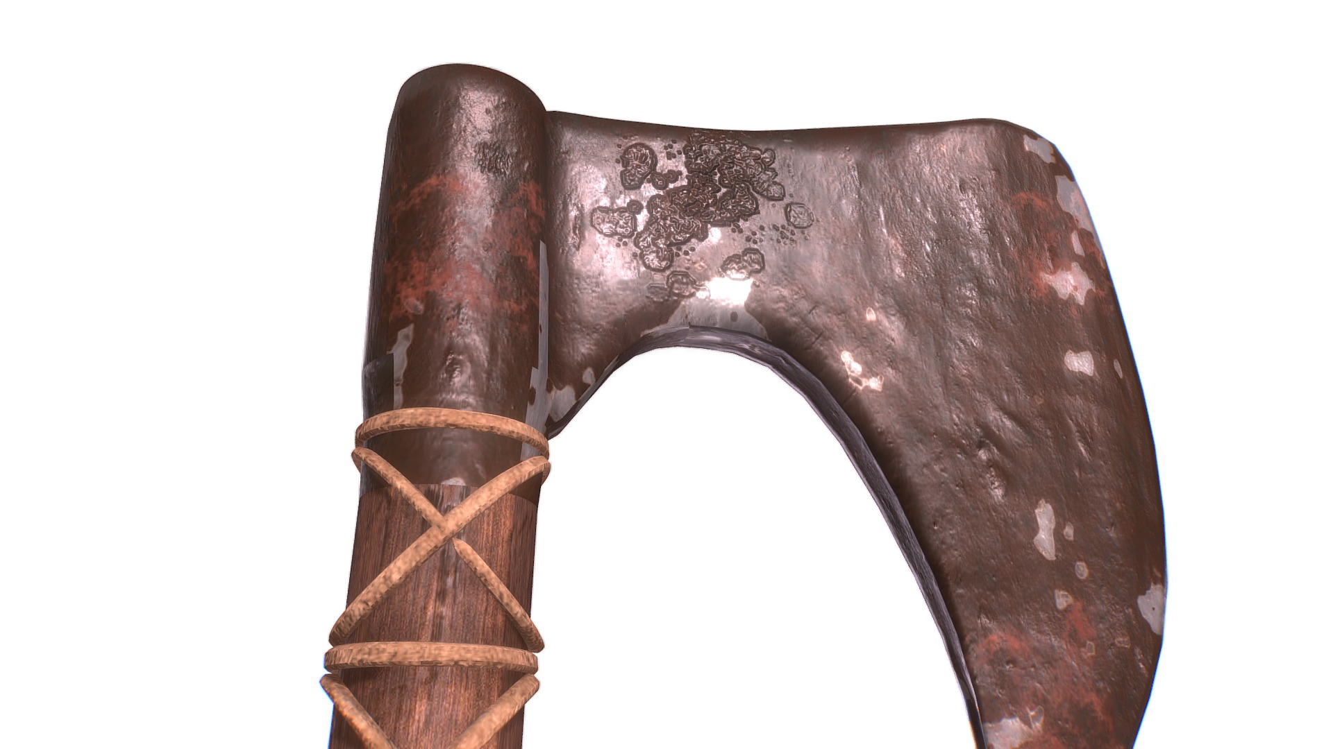 Viking Axe Low-poly 3D model_6