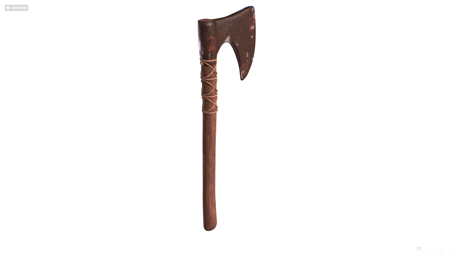 Viking Axe Low-poly 3D model_2