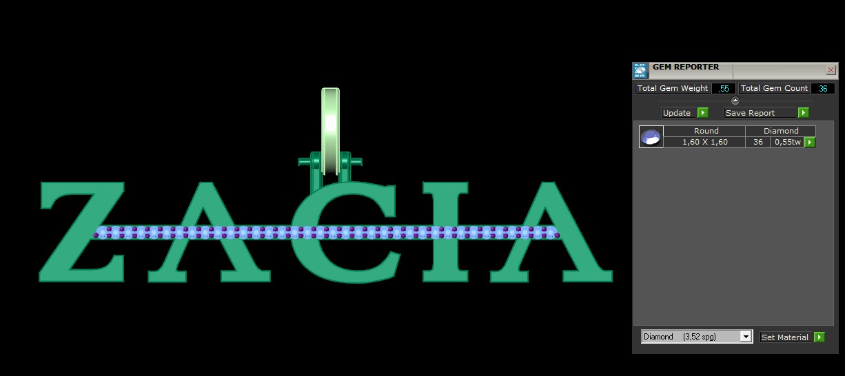 Model 1120 Zacia Diamond Name Plate Strikethrough 3D print model_10