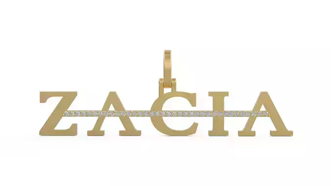 Model 1120 Zacia Diamond Name Plate Strikethrough