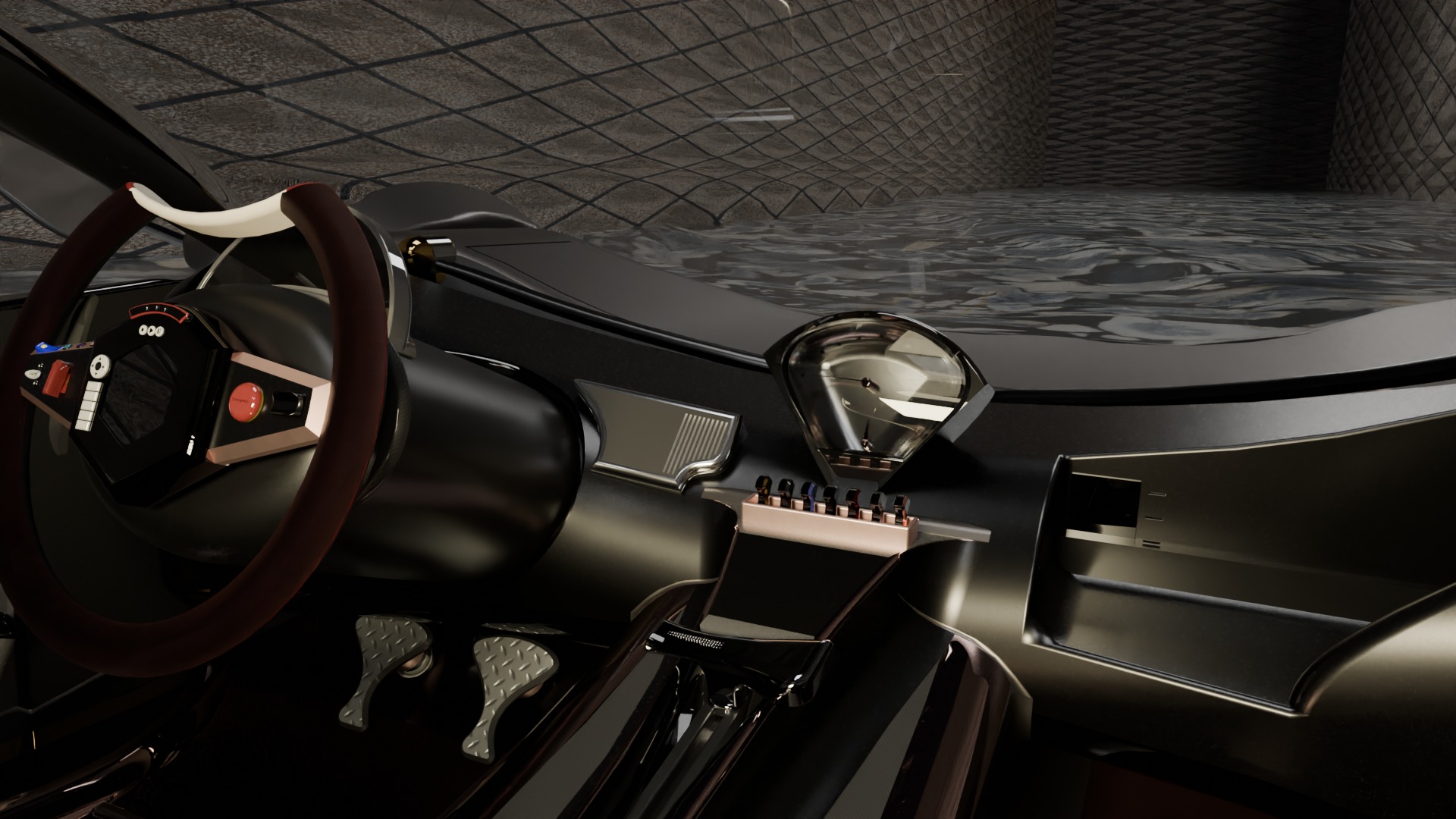 Titanium car 3D model_3