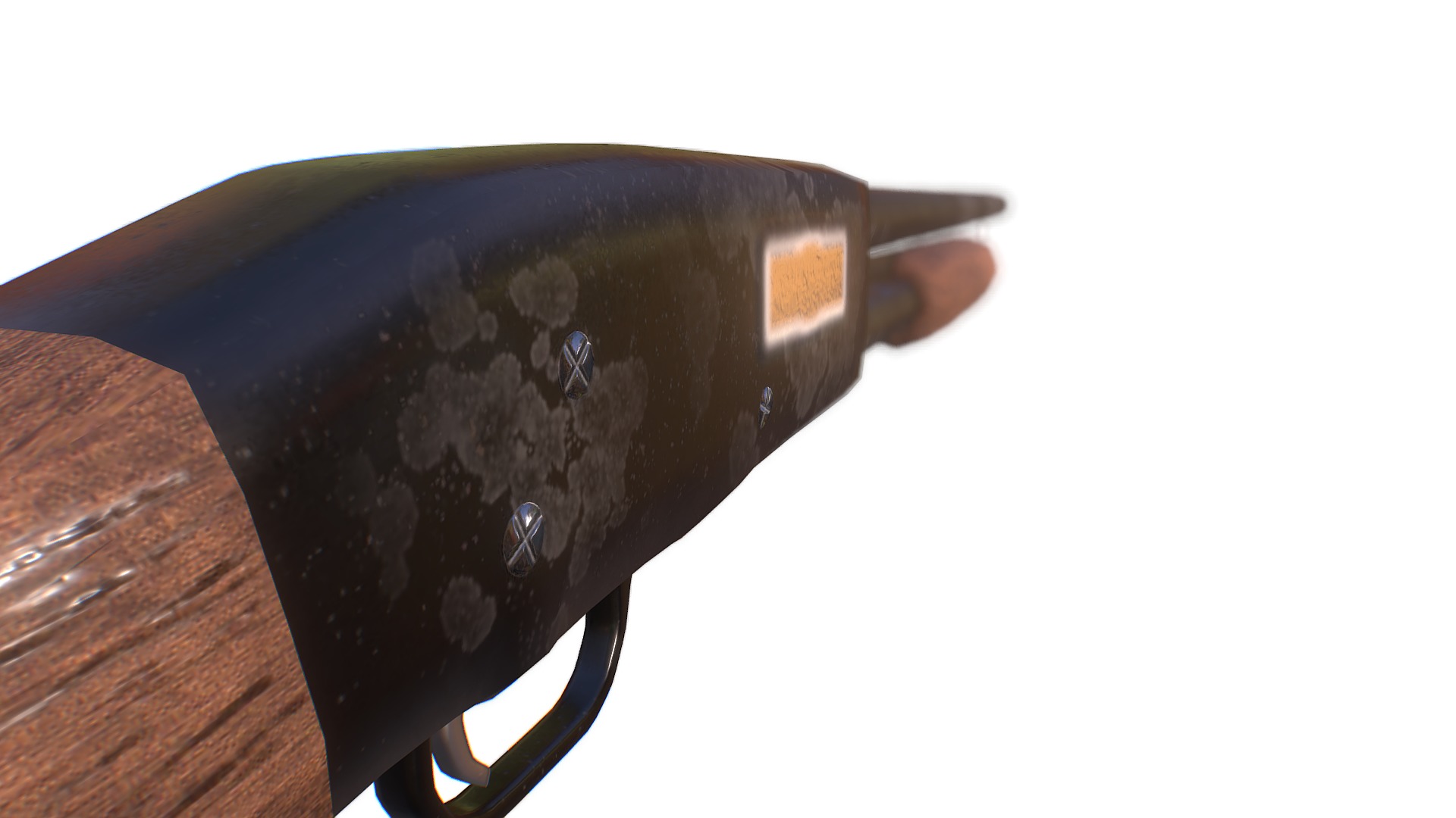 Shotgun Low-poly 3D model_7