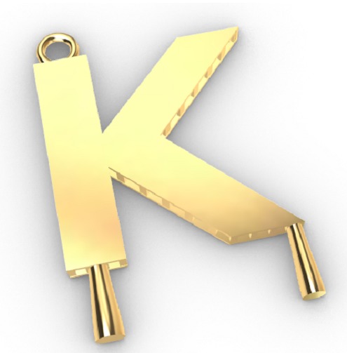 Letter Pendant 3D print model_14