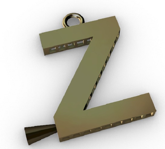 Letter Pendant 3D print model_27