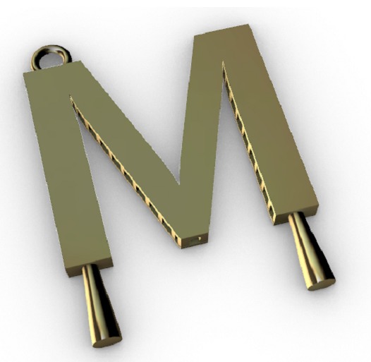 Letter Pendant 3D print model_17