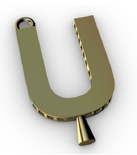 Letter Pendant 3D print model_24