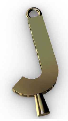 Letter Pendant 3D print model_13