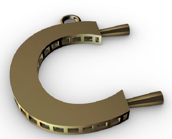 Letter Pendant 3D print model_4