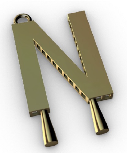 Letter Pendant 3D print model_18