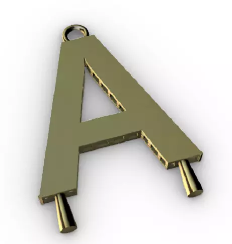 Letter Pendant 3D print model_0