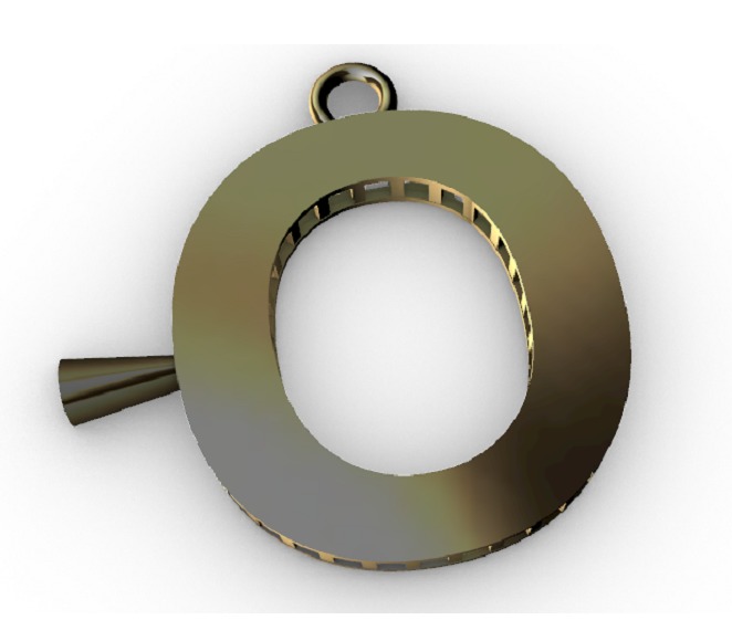 Letter Pendant 3D print model_19