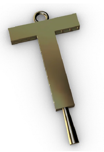 Letter Pendant 3D print model_23