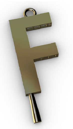 Letter Pendant 3D print model_8