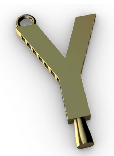 Letter Pendant 3D print model_26