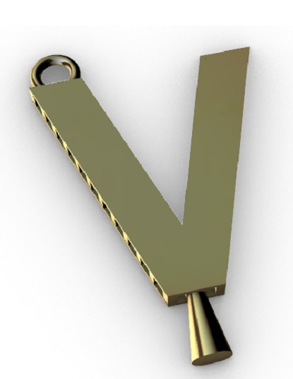 Letter Pendant 3D print model_25