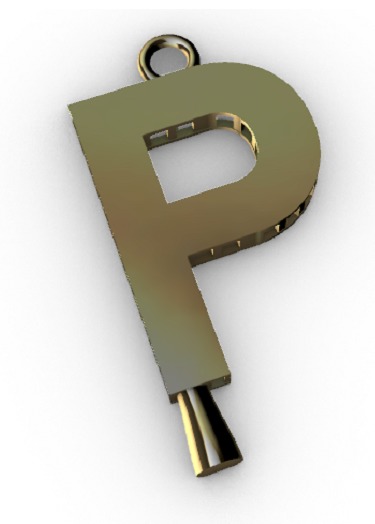 Letter Pendant 3D print model_20
