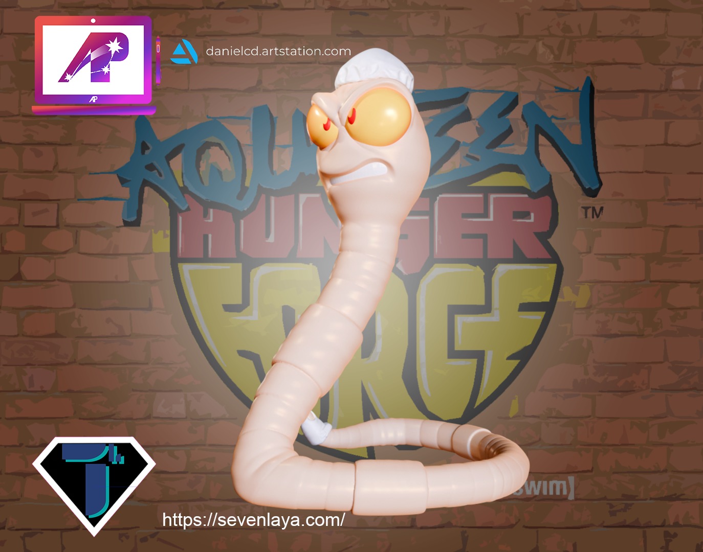 Aquateen MC PeePants Worm version free 3D model 3D printable | CGTrader