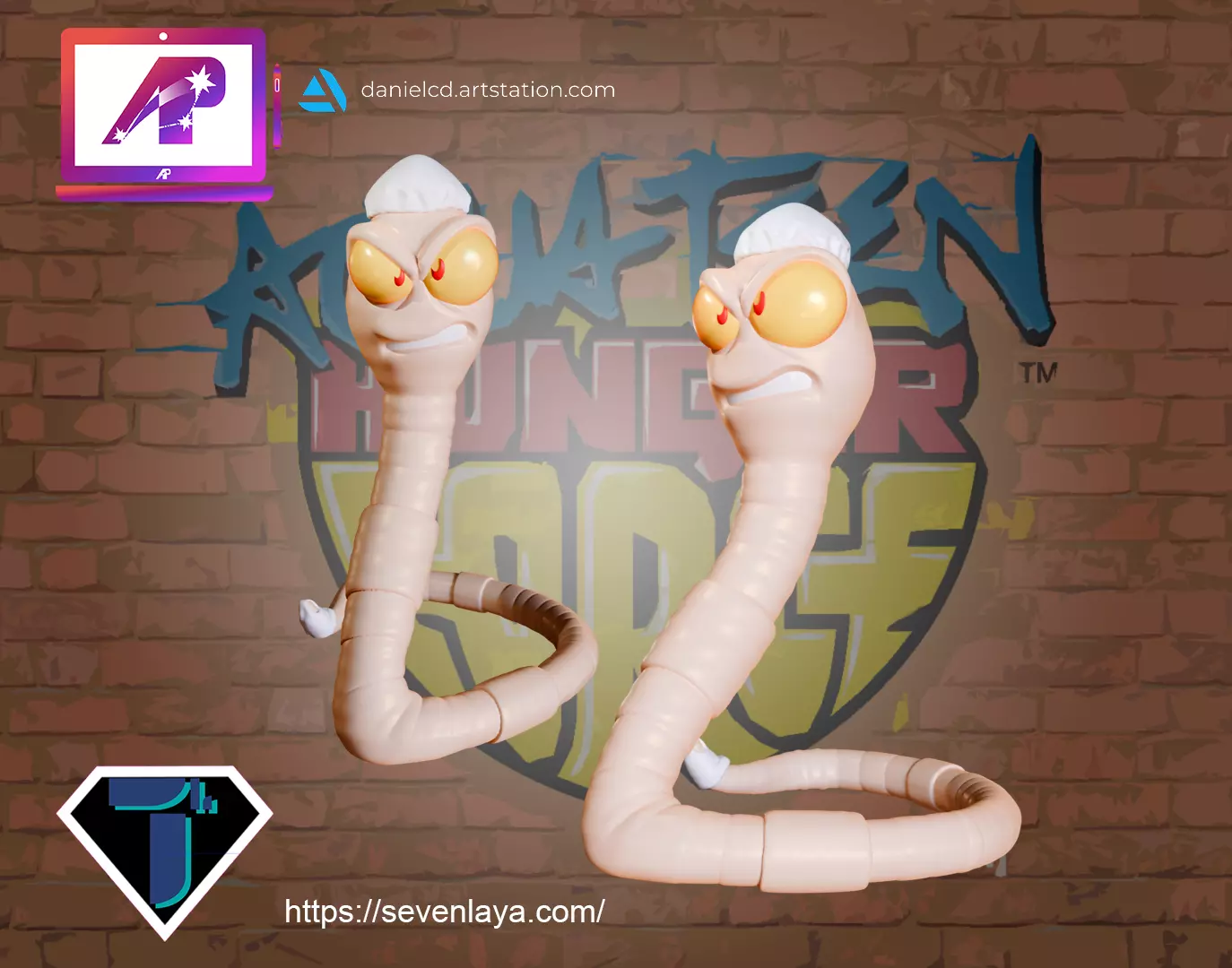 Aquateen MC PeePants Worm version Free 3D print model